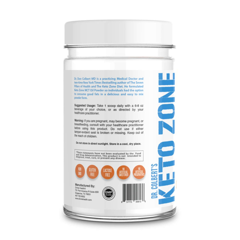 Dr.Colbert's Keto Zone MCT Oil Powder (Pumpkin Spice Flavor) (300 Grams) (30 Day Supply) - Recommended in Dr. Colbert's Keto Zone - Alternative Coffee Creamer