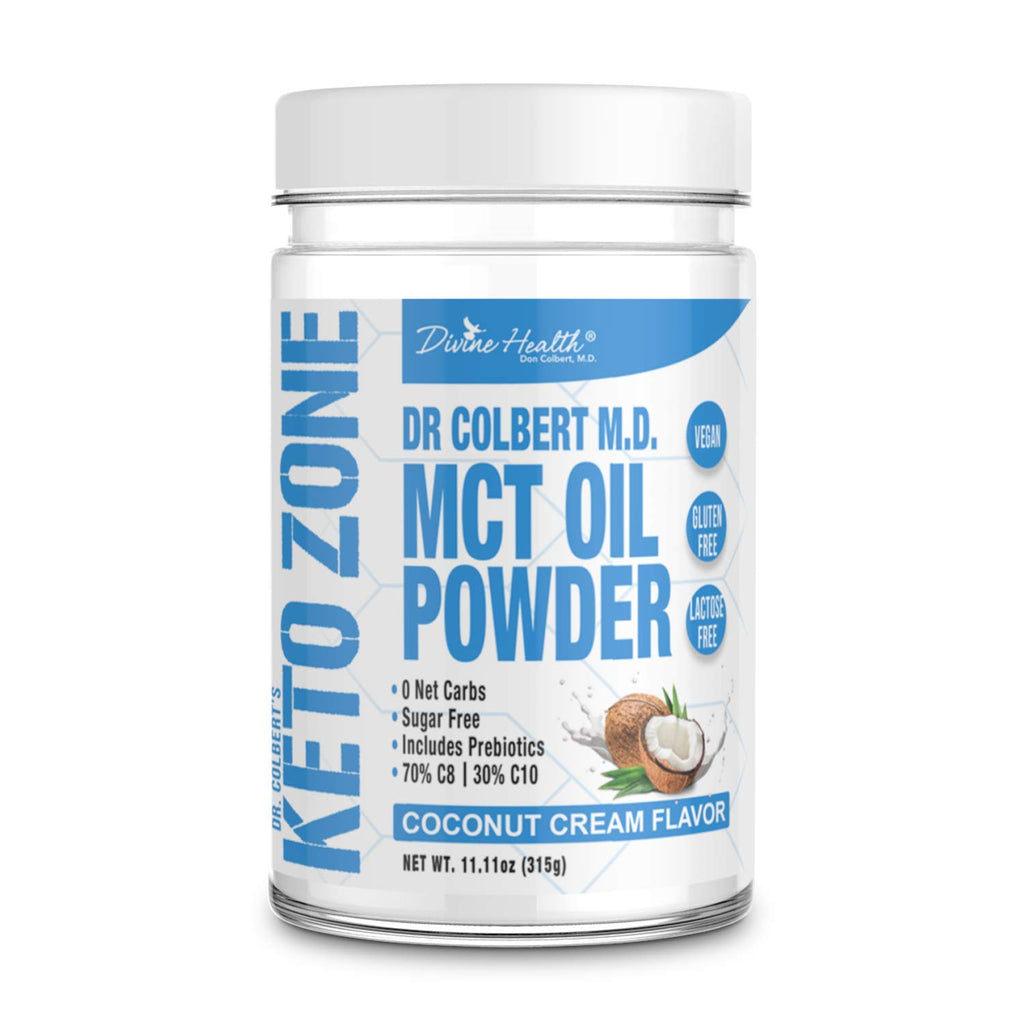 Keto Zone MCT Oil Powder | Coconut Cream Flavor | 30 Day Supply | 75/C8 25/C10 | 0 Net Carbs | All Natural Keto Approved For Ketosis