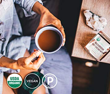 Four Sigmatic Mushroom Hot Cacao with Reishi - USDA Organic Reishi Mushroom Powder - Natural Calm, Relax, Sleep - Vegan, Paleo - 10 Count