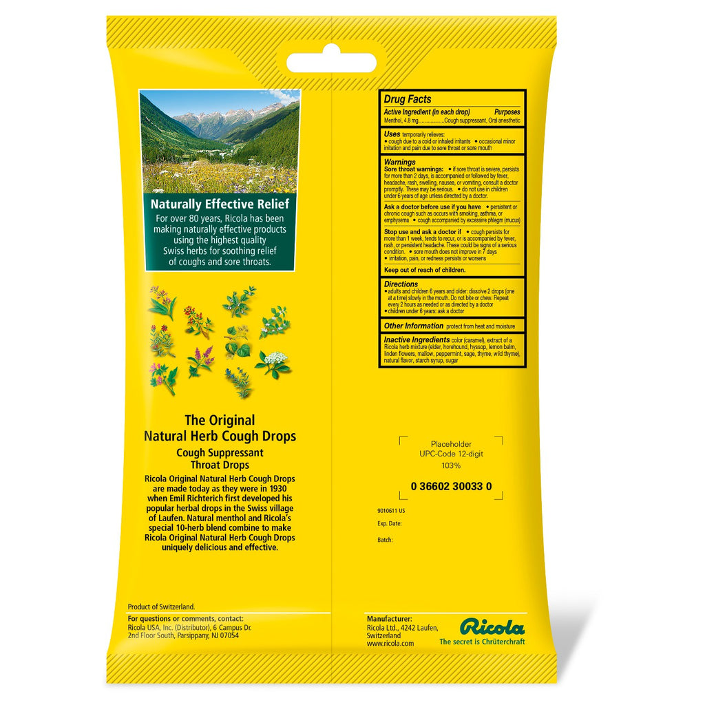 Ricola Cough Drops - Natural Herb - 50ct